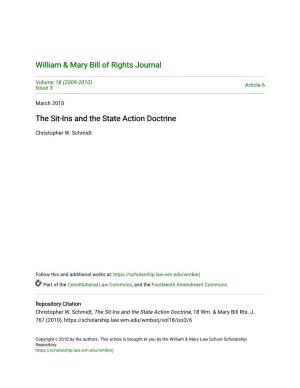 The Sit-Ins and the State Action Doctrine