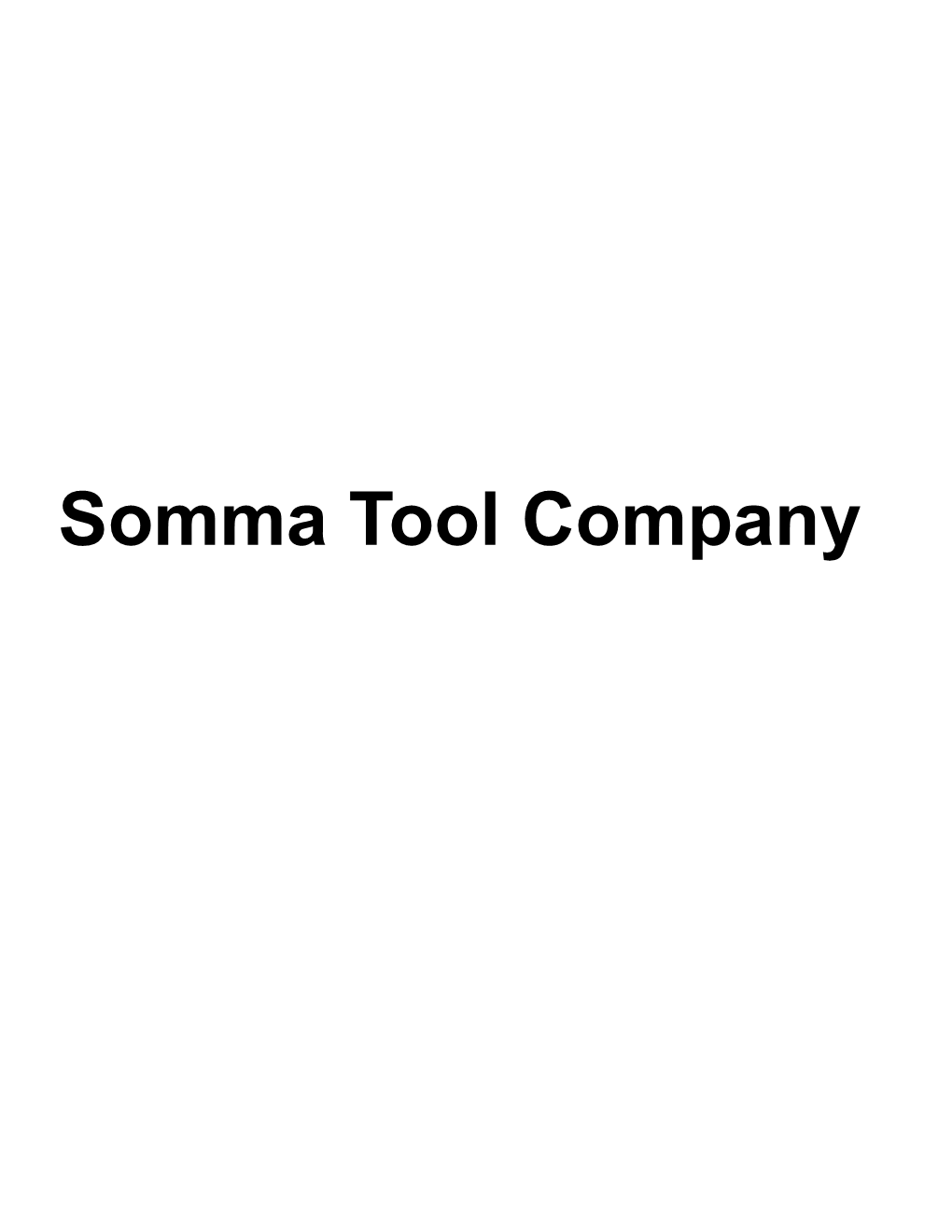 Somma Tool Company WHAT's NEW in THIS CATALOG CUTTING TOOL INFORMATION PEOPLE to CONTACT at SOMMA