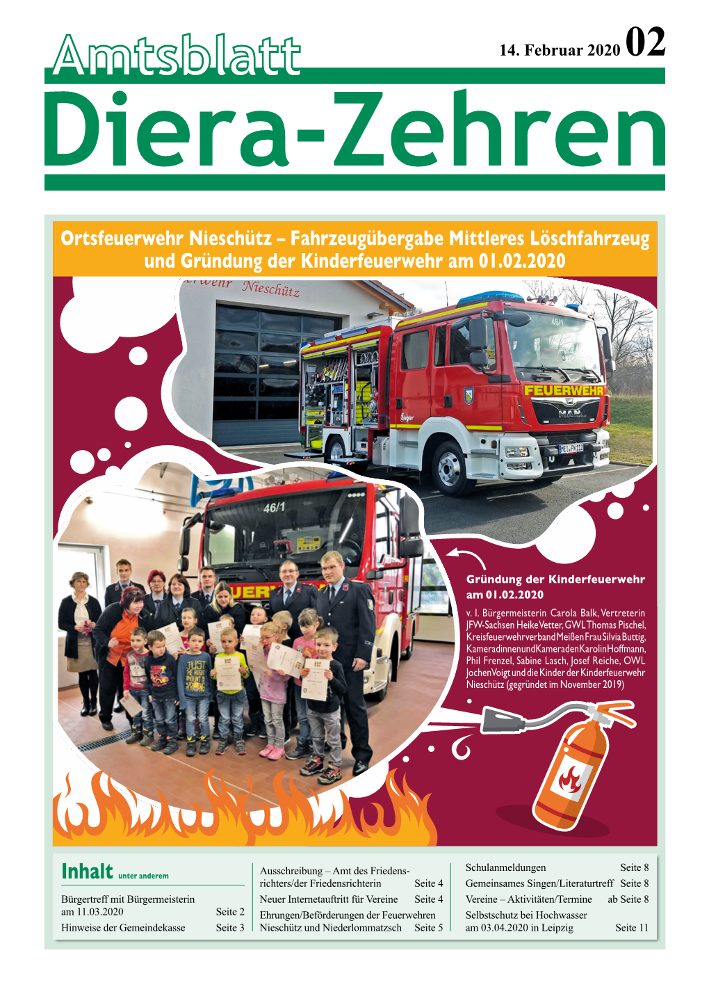 Ortsfeuerwehr Nieschütz – Fahrzeugübergabe Mittleres Löschfahrzeug Und Gründung Der Kinderfeuerwehr Am 01.02.2020