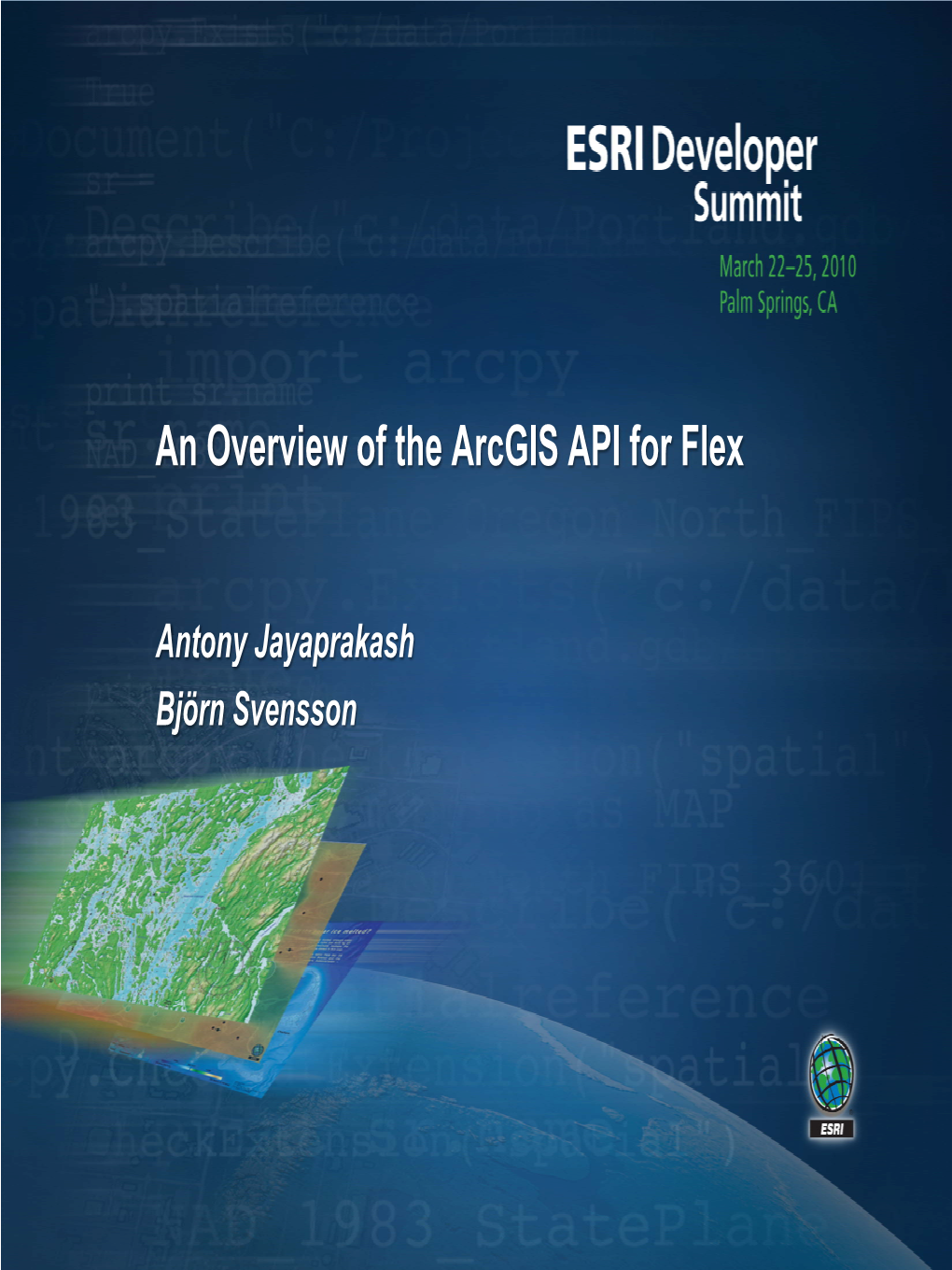 An Overview of the Arcgis API for Flex