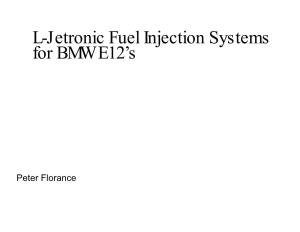 L-Jetronic Fuel Injection Systems for BMW E12's