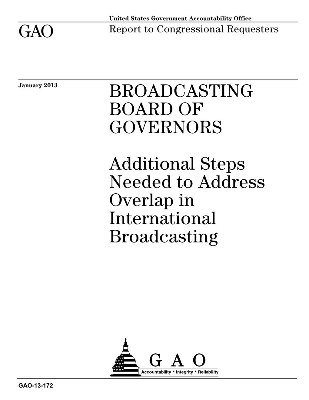 GAO-13-172, Broadcasting Board of Governors