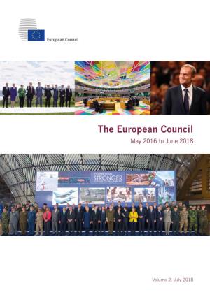 The European Council, May 2016 to June 2018 Report by President Donald Tusk