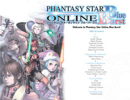 Welcome to Phantasy Star Online Blue Burst!