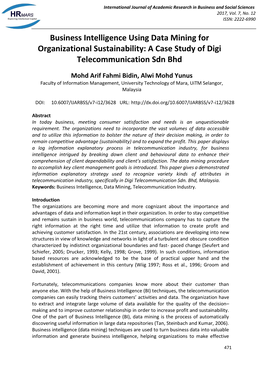 A Case Study of Digi Telecommunication Sdn Bhd
