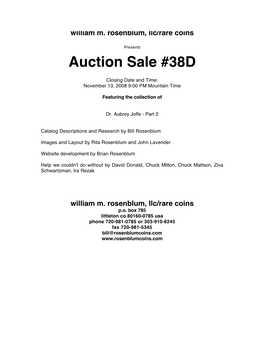 Auction Sale #38D