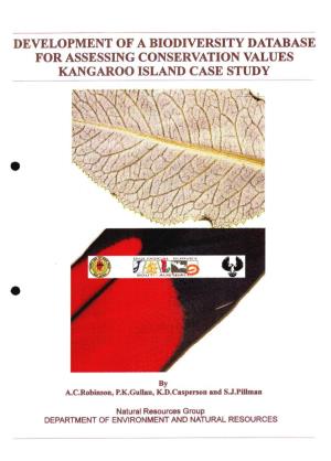 Development of a Biodiversity Database Kangaroo Island