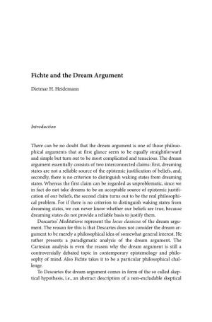 Fichte and the Dream Argument