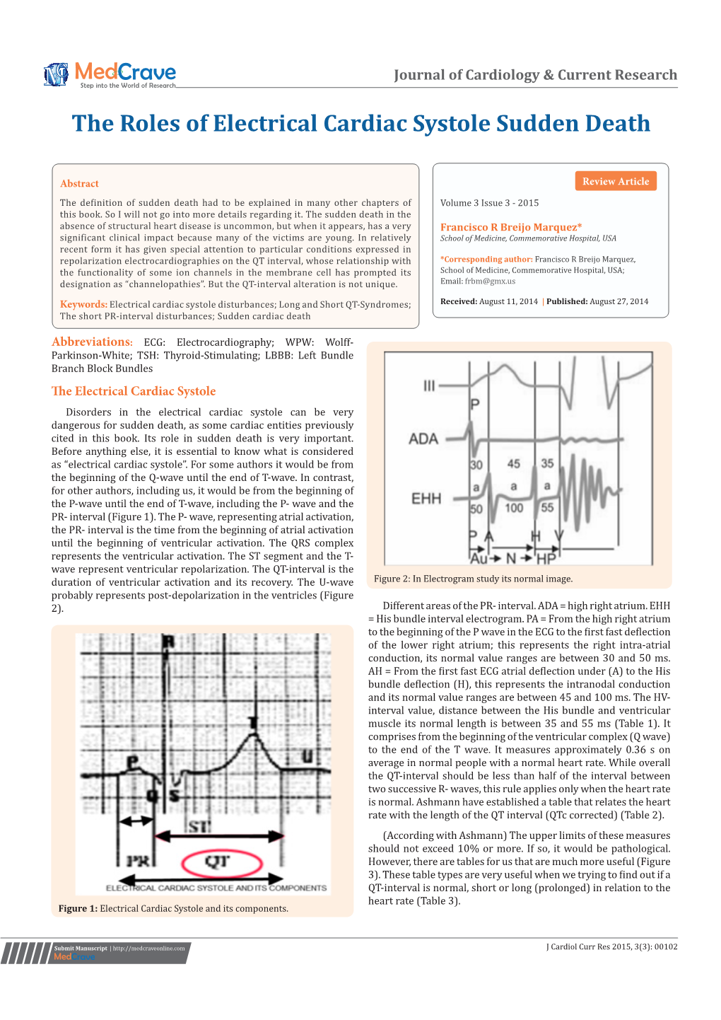 The Roles of Electrical Cardiac Systole Sudden Death