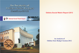 Odisha Social Watch Report 2013