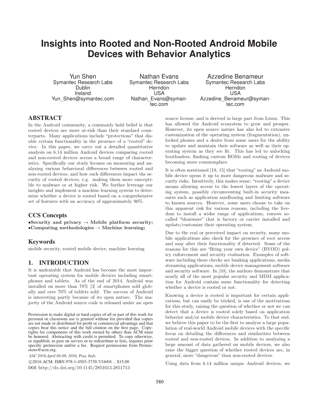 Insights Into Rooted and Non-Rooted Android Mobile Devices with Behavior Analytics