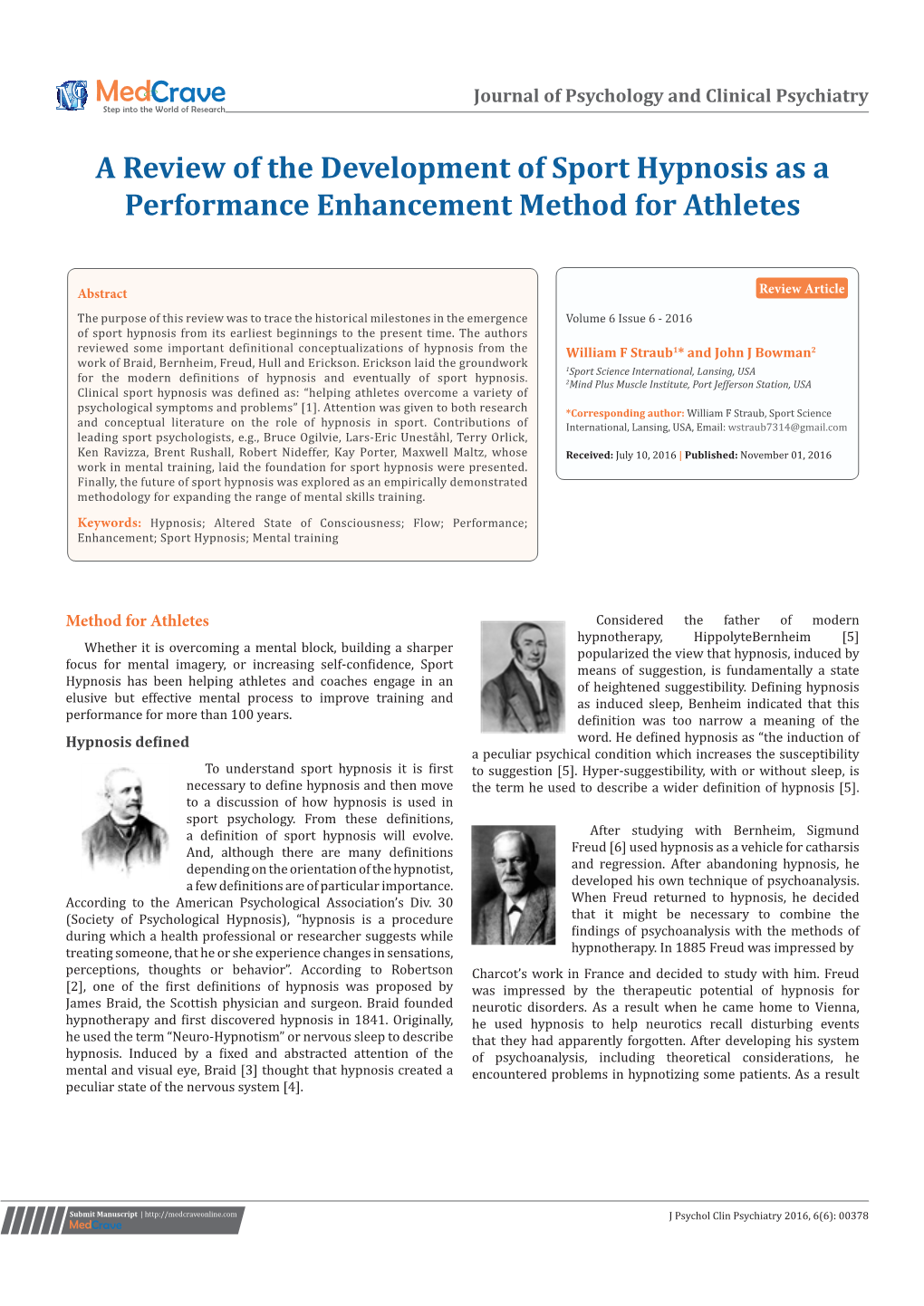 A Review Of The Development Of Sport Hypnosis As A Performance ...