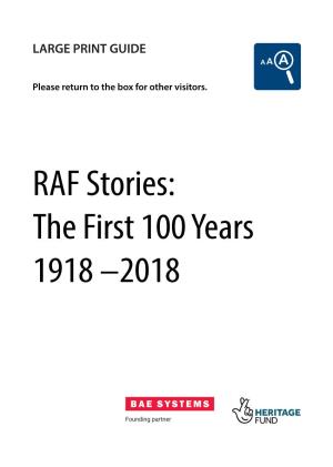 RAF Stories: the First 100 Years 1918 –2018