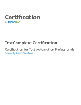 Testcomplete Certification