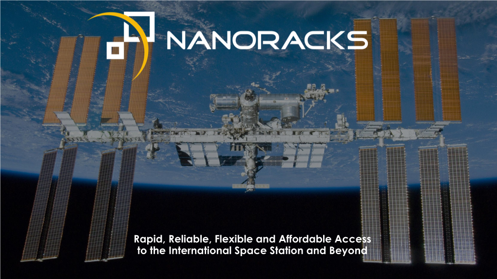 Nanoracks ISS Operations