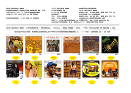 Irie Records Gmbh Irie Records Gmbh Bankverbindungen: Einzelhandel Neuheiten-Katalog Nr