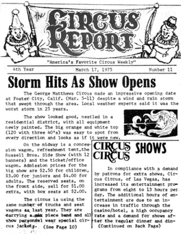Circus Report, March 17, 1975, Vol. 4, No. 11