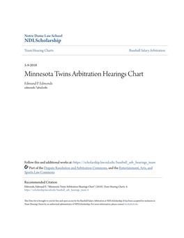 Minnesota Twins Arbitration Hearings Chart Edmund P