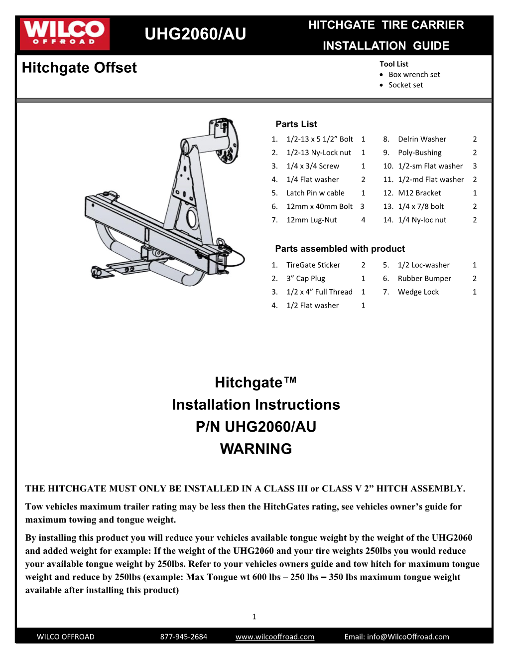 UHG2060 Instructions.Pub