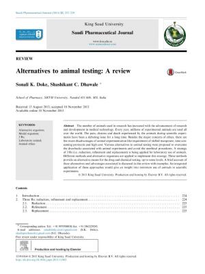 Alternatives to Animal Testing: a Review