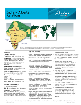Inda-Alberta Relations Country Paper