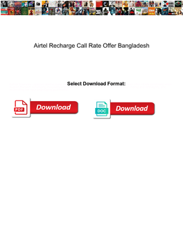 Airtel Recharge Call Rate Offer Bangladesh