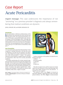 Case Report Acute Pericarditis