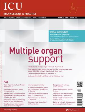 Multiple Organ Support Introduction to Multiple Organ Support, D