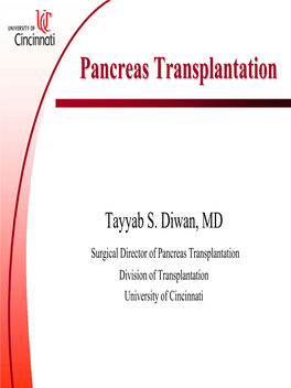 Pancreas Transplantationtransplantation