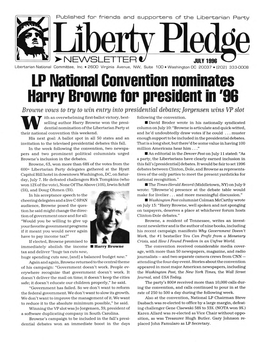 LP National Convention Nominates Harry Browne for President X'96