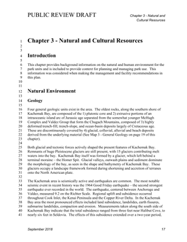 Natural and Cultural Resources