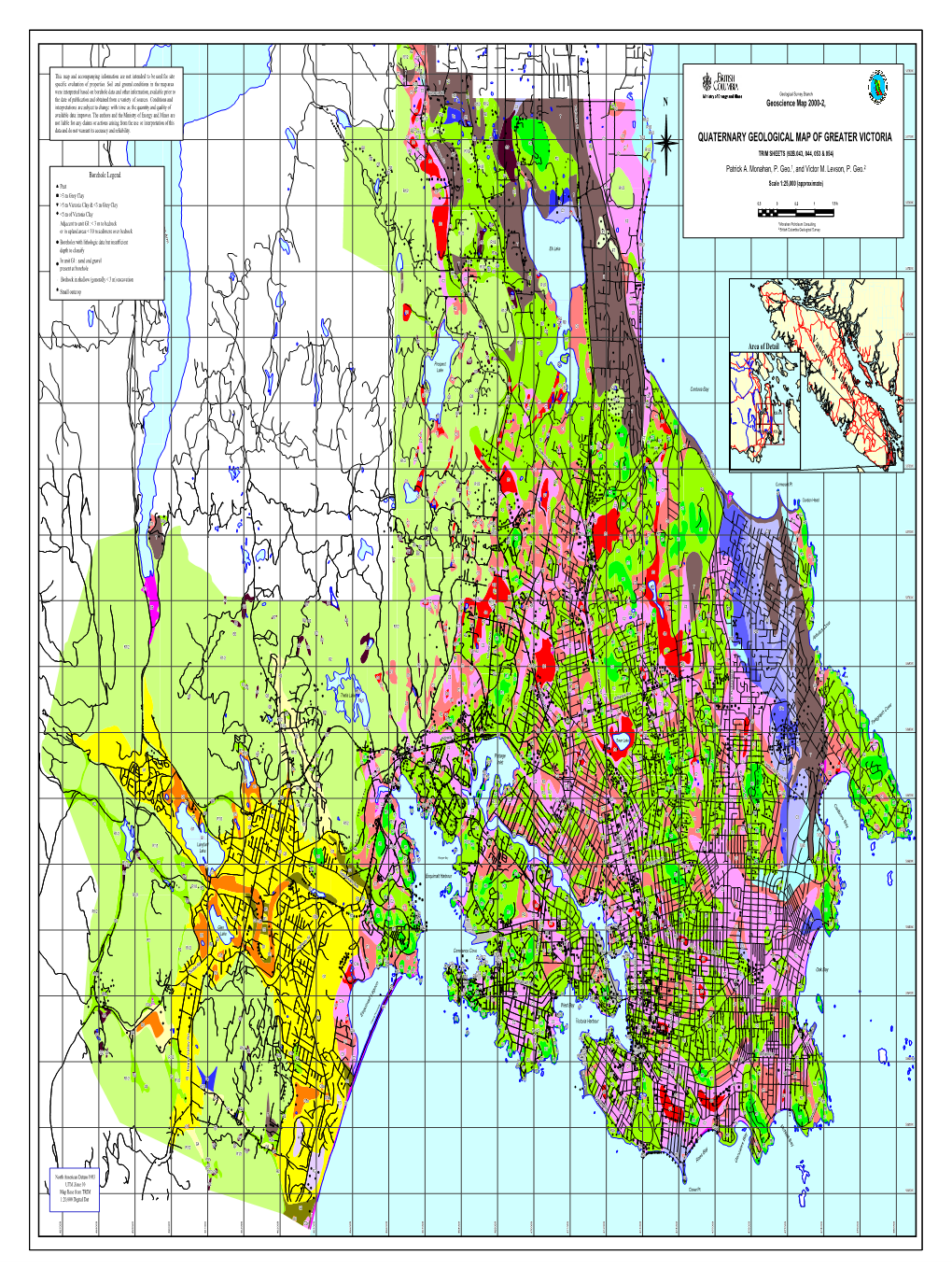 N Quaternary Geological Map of Greater Victoria