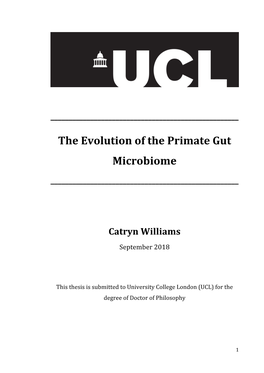 The Evolution of the Primate Gut Microbiome ______