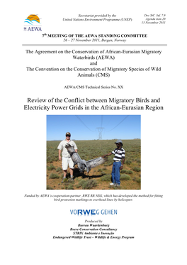 Review of the Conflict Between Migratory Birds and the Electricity Power Grids in the African-Eurasian Region 2 AEWA/CMS Technical Series No