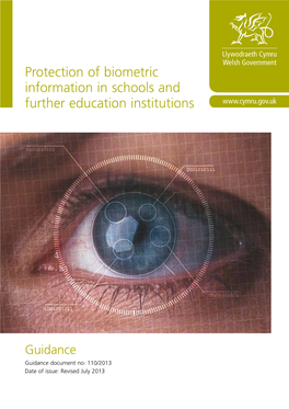Protection of Biometric Information in Schools and Further Education Institutions