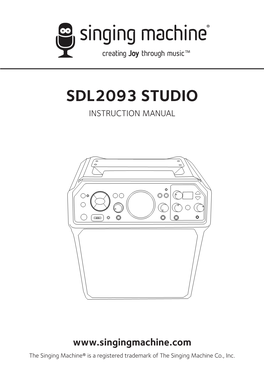 Sdl2093 Studio Instruction Manual