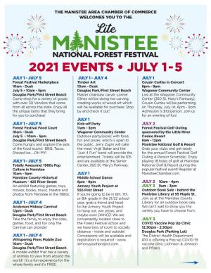 2021 EVENTS • JULY 1-5 Lite