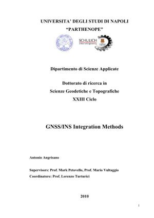 GNSS/INS Integration Methods