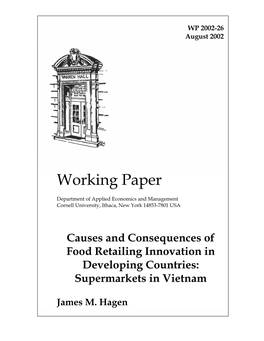 Causes and Consequences of Food Retailing Innovation in Developing Countries: Supermarkets in Vietnam