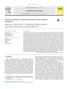 Reaction Mechanisms of Potassium Oxysalts Based Energetic Composites