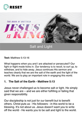 Salt and Light Handout