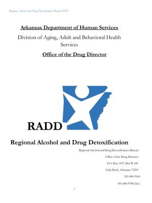 Regional Alcohol and Drug Detoxification Manual 2019