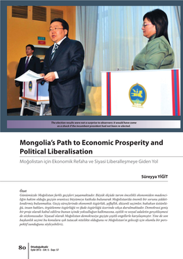 Mongolia's Path to Economic Prosperity and Political Liberalisation