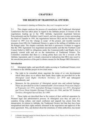 Inquiry Into the Jabiluka Uranium Mine Project