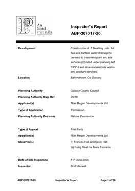 Inspector's Report ABP-307017-20