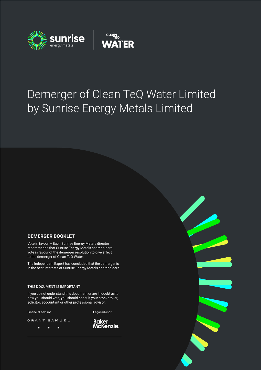 Demerger Booklet Booklet Demerger