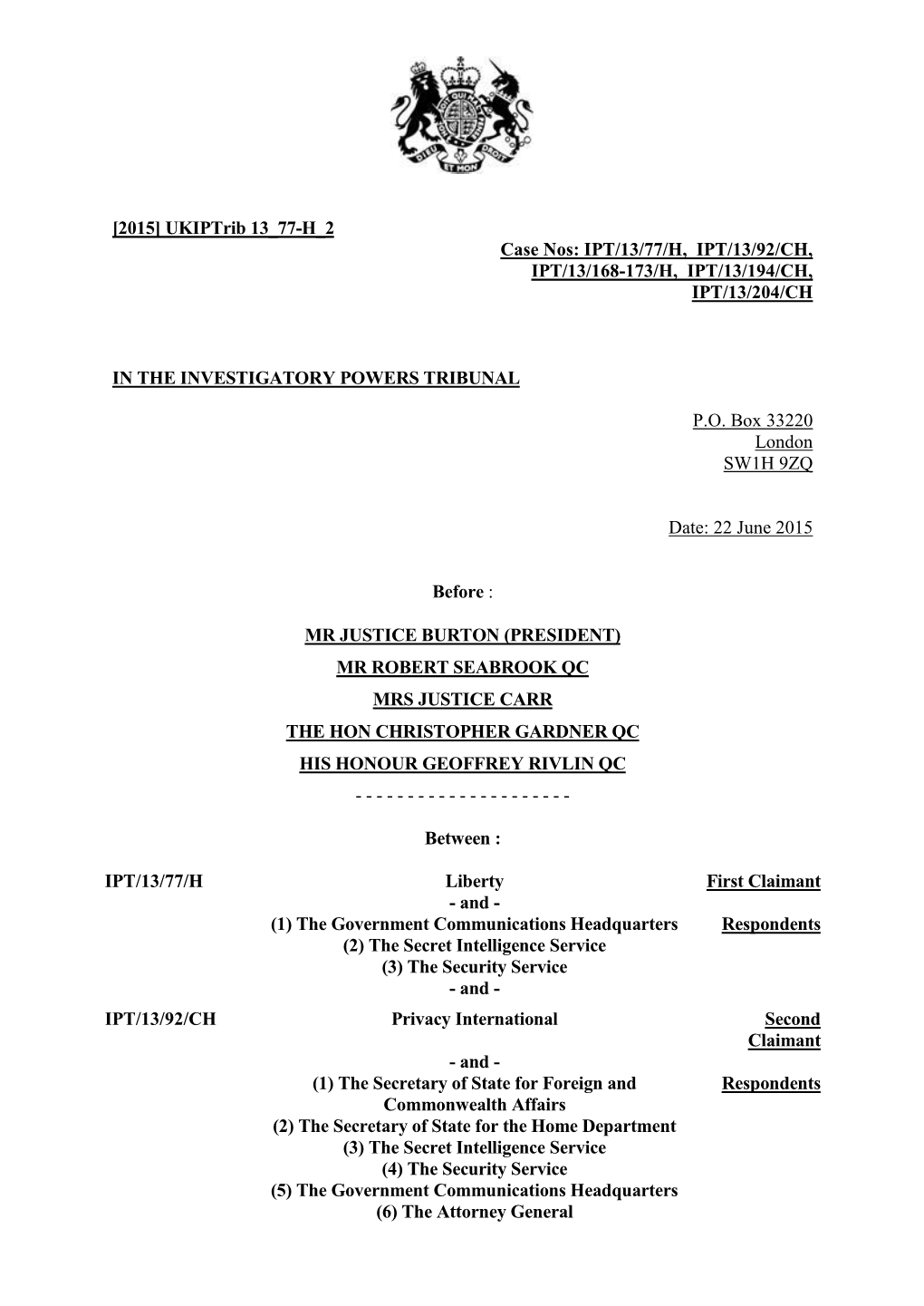 High Court Judgment Template