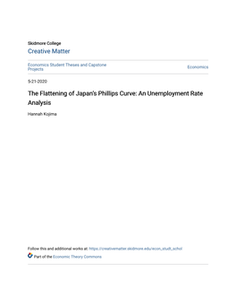 The Flattening of Japan's Phillips Curve: an Unemployment Rate Analysis
