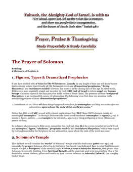 The Prayer of Solomon