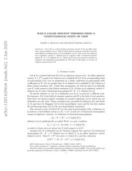 Weil's Galois Descent Theorem from a Computational Point of View